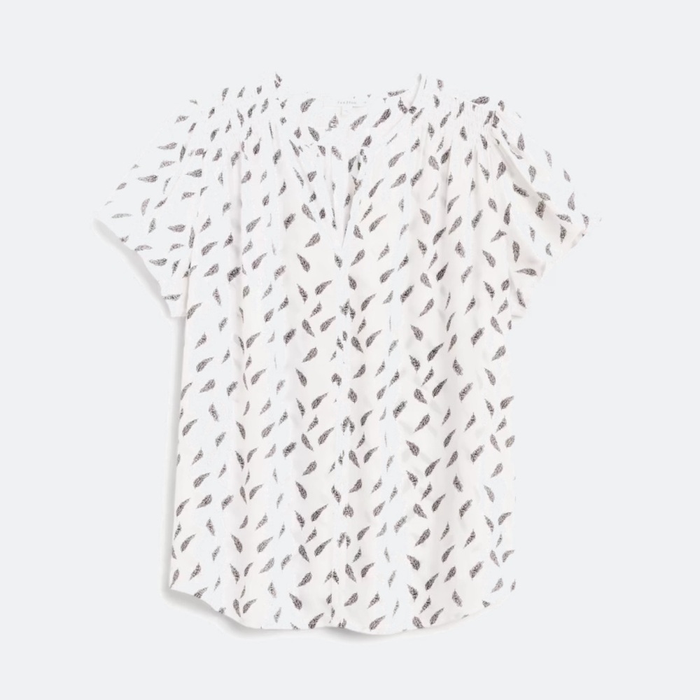 Monday Fun Linnette Split Neck Smocked Blouse - image 1